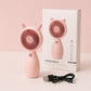 Portable Rechargeable Mini Fan – 4–5 Hours Battery Backup | USB Handheld Cooling Fan