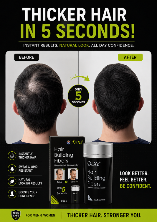Premium Hair Building Fiber Black Natural Volume