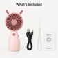 Portable Rechargeable Mini Fan – 4–5 Hours Battery Backup | USB Handheld Cooling Fan